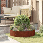 Anneau De Jardinière Rouillé 80 X 80 X 20 Cm Acier Patiné