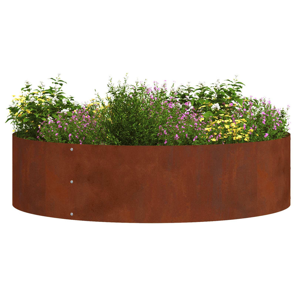 Anneau De Jardinière Rouillé 80 X 80 X 20 Cm Acier Patiné