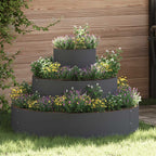 Cache-Pot De Jardin Rouillé 120 X 120 X 20 Cm Acier Patiné