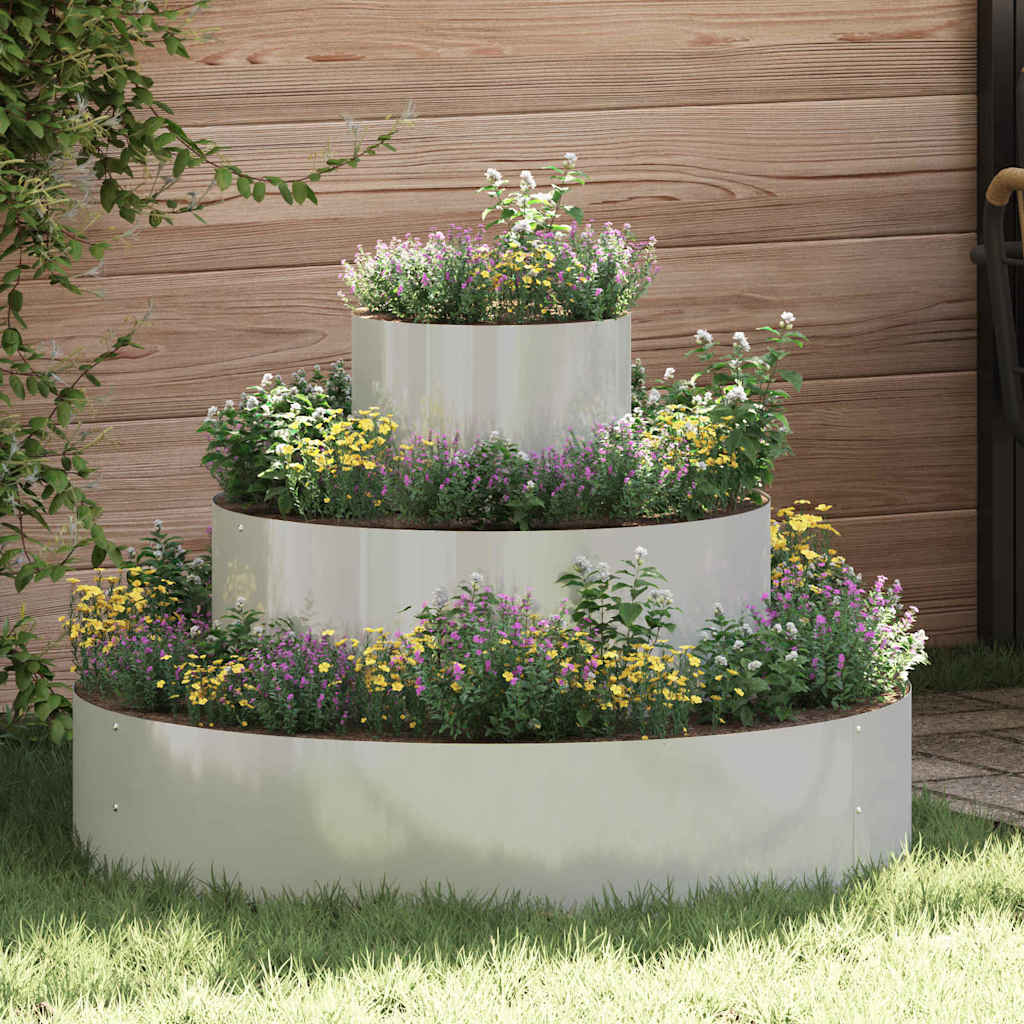 Cache-Pot De Jardin Rouillé 120 X 120 X 20 Cm Acier Patiné