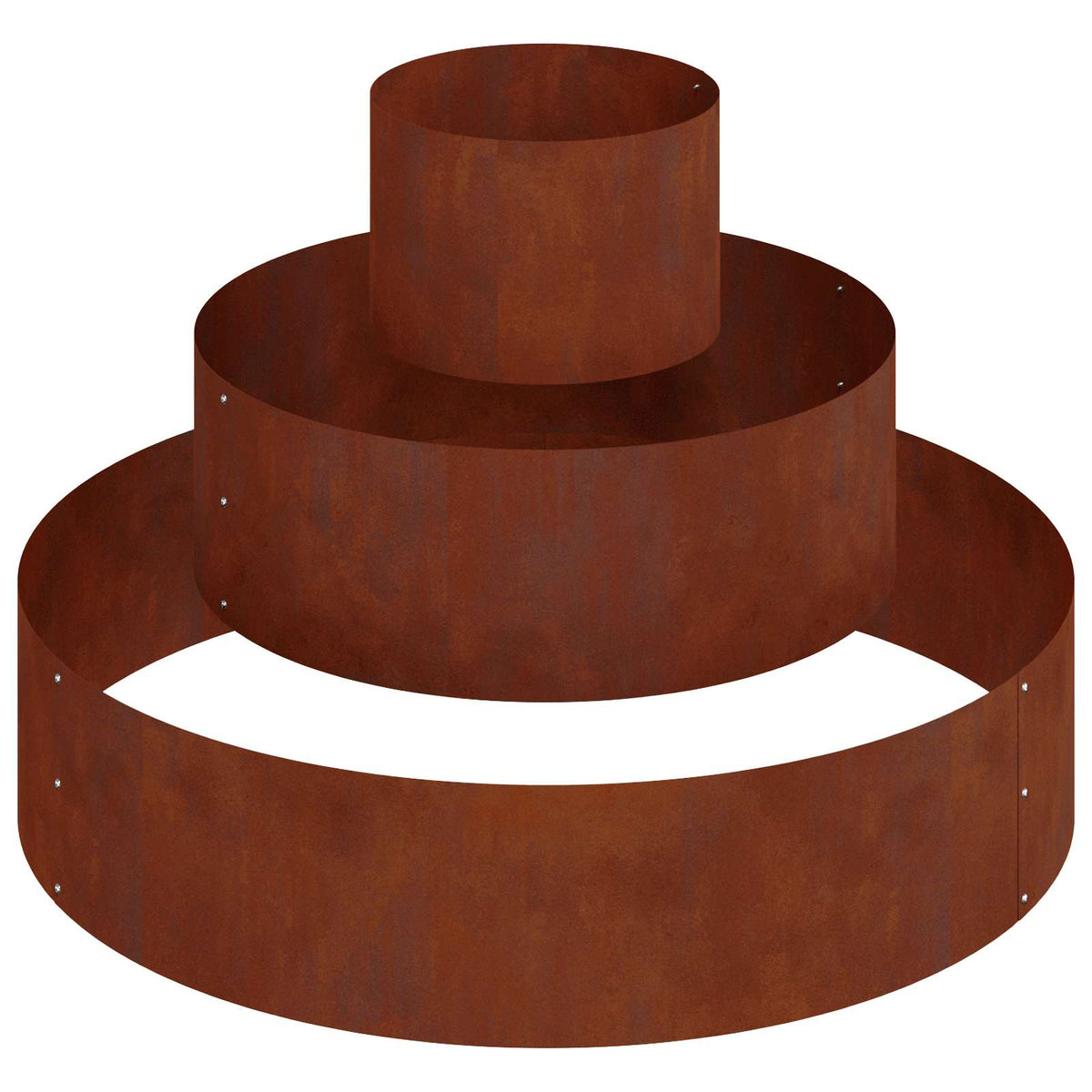 Cache-Pot De Jardin Rouillé 90 X 90 X 20 Cm Acier Patiné