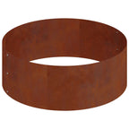 Cache-Pot De Jardin Rouillé 90 X 90 X 20 Cm Acier Patiné