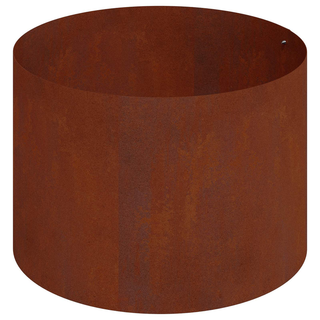 Cache-Pot De Jardin Rouillé 90 X 90 X 20 Cm Acier Patiné
