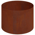 Cache-Pot De Jardin Rouillé 90 X 90 X 20 Cm Acier Patiné