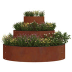 Cache-Pot De Jardin Rouillé 90 X 90 X 20 Cm Acier Patiné