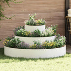 Cache-Pot De Jardin Rouillé 120 X 120 X 20 Cm Acier Patiné