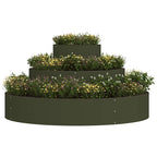 Cache-Pot De Jardin Rouillé 120 X 120 X 20 Cm Acier Patiné