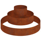 Cache-Pot De Jardin Rouillé 120 X 120 X 20 Cm Acier Patiné