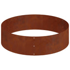 Cache-Pot De Jardin Rouillé 120 X 120 X 20 Cm Acier Patiné