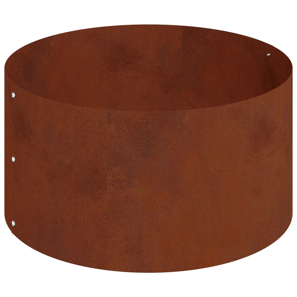 Cache-Pot De Jardin Rouillé 120 X 120 X 20 Cm Acier Patiné