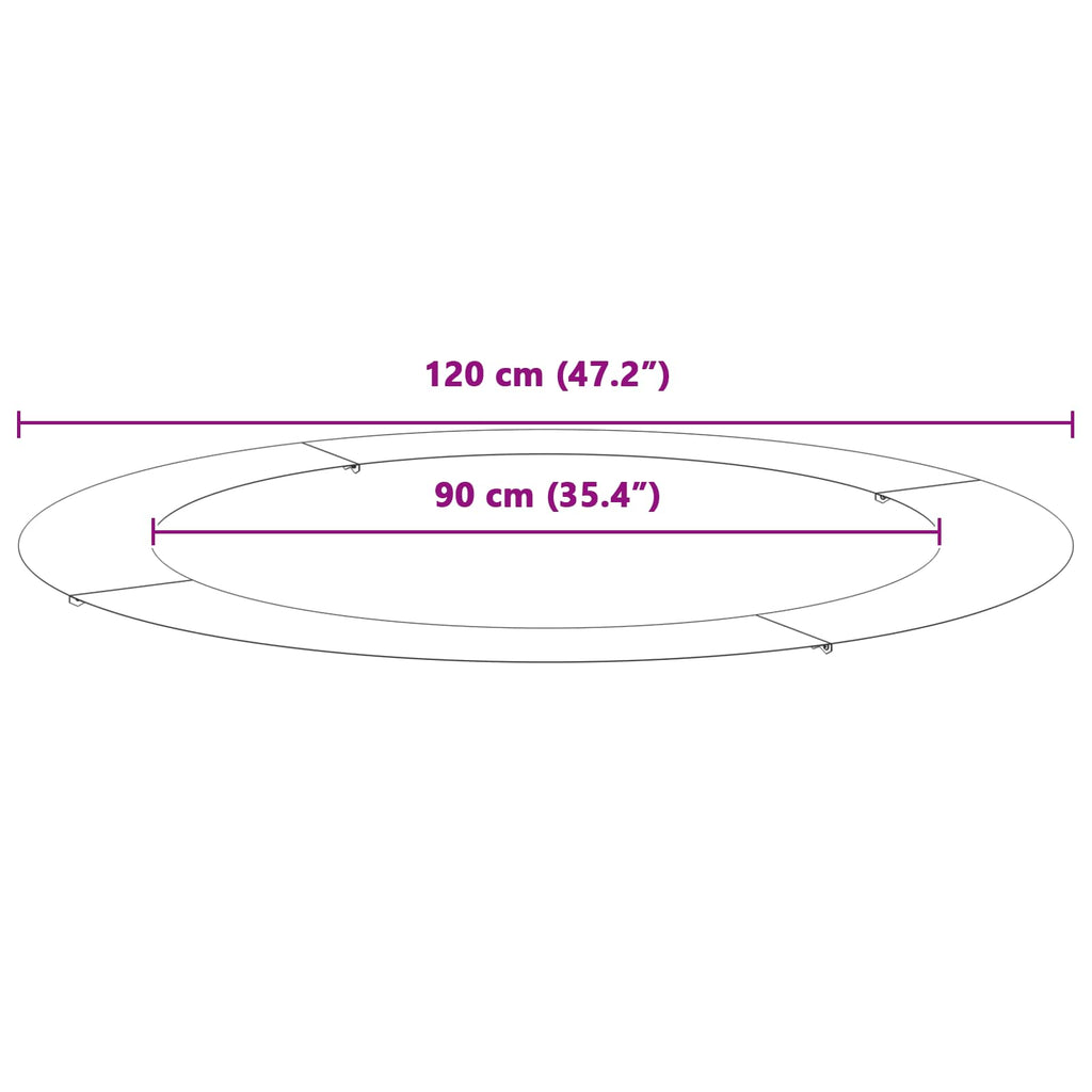 Adapté Pour Anneau D'arbre Plat Rouillé Ø90/