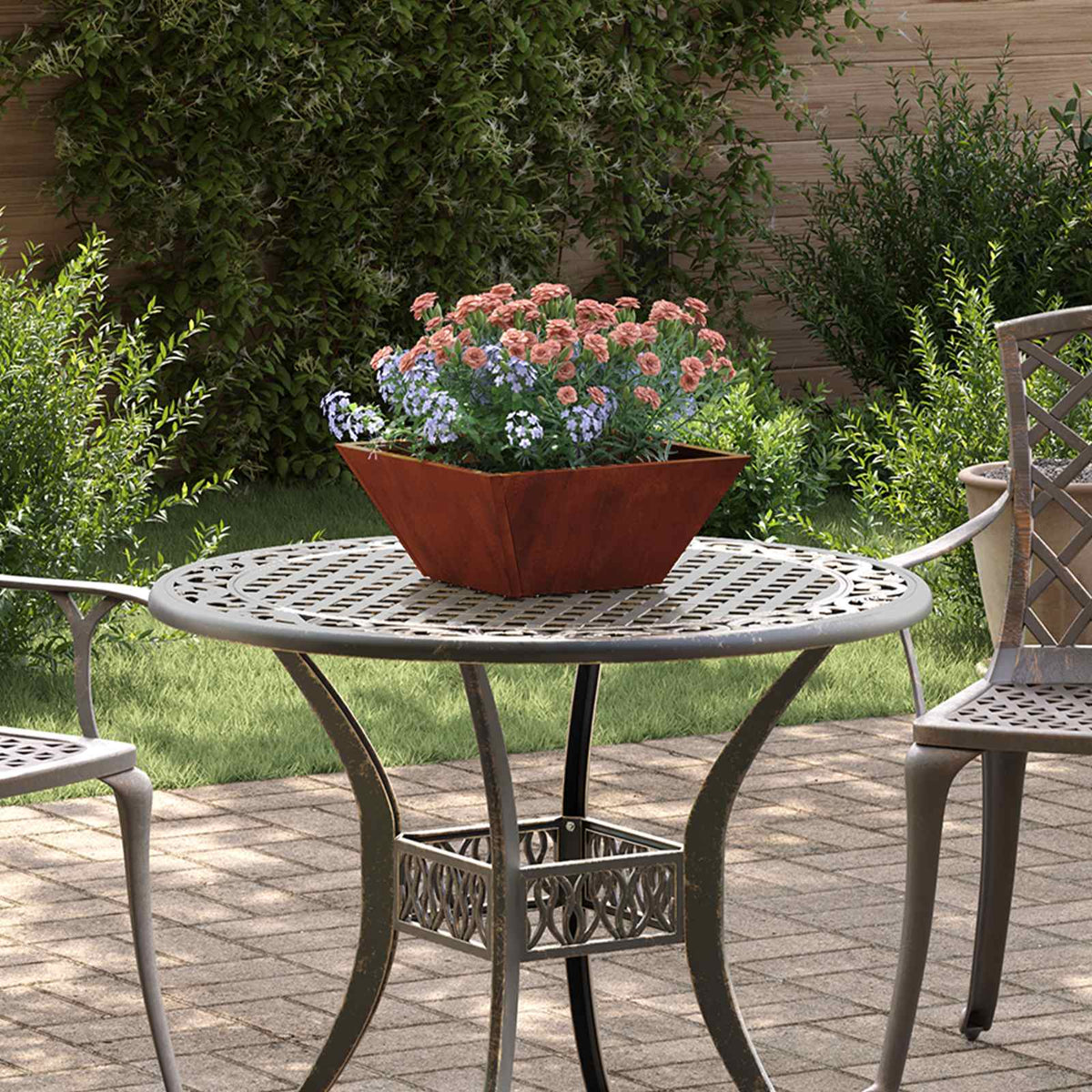 Cache-Pot De Jardin 5 Pc Rouillé