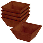 Cache-Pot De Jardin 5 Pc Rouillé