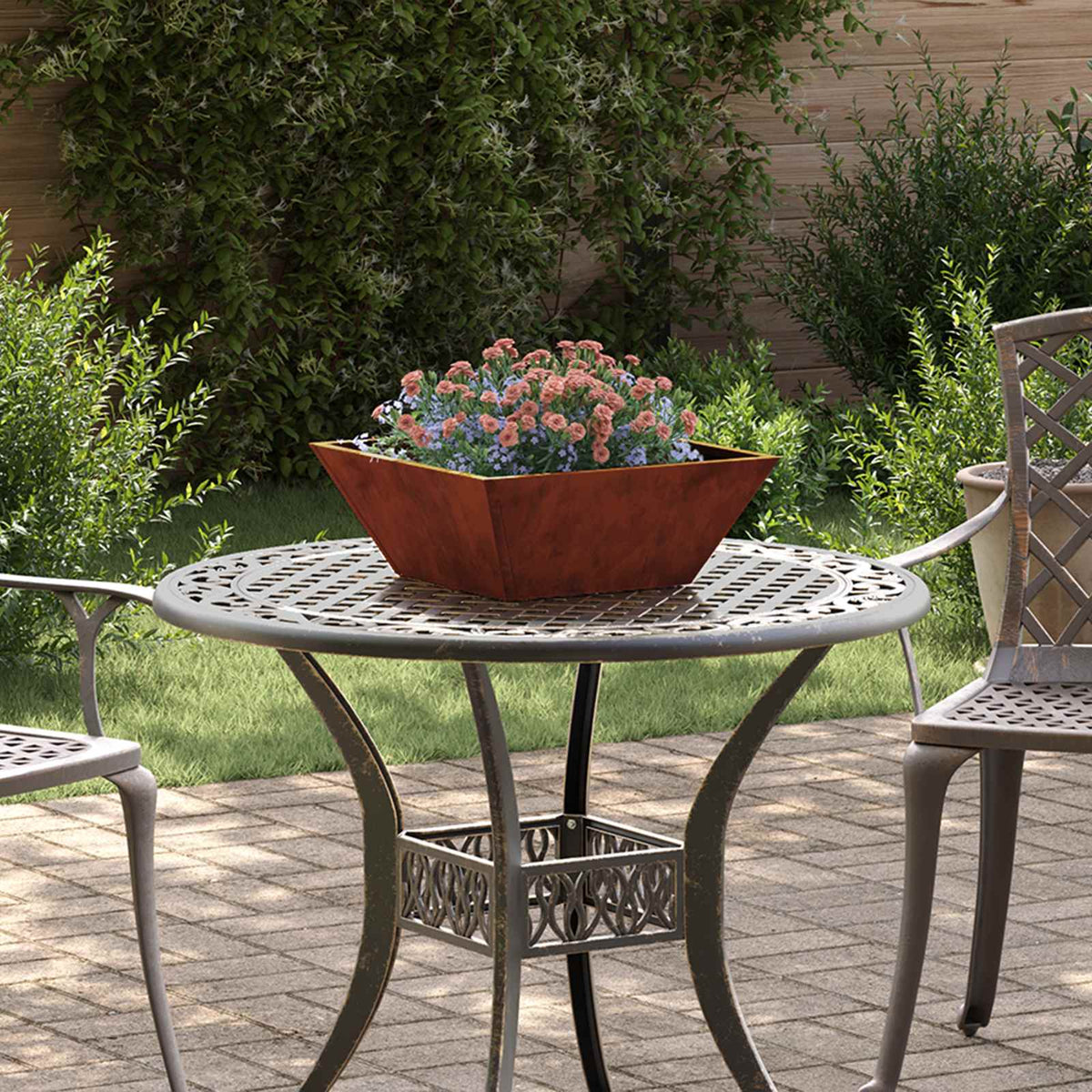 Cache-Pot De Jardin 5 Pc Rouillé