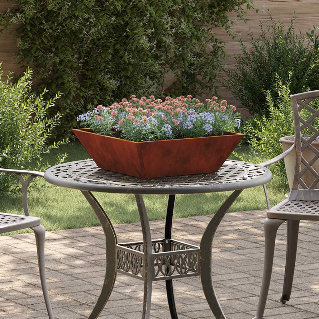 Cache-Pot De Jardin 5 Pc Rouillé