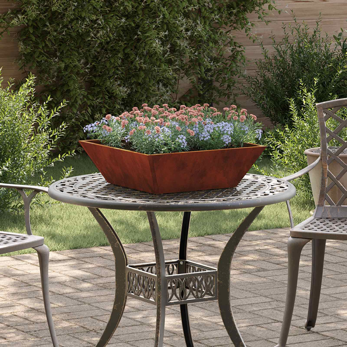 Cache-Pot De Jardin 5 Pc Rouillé