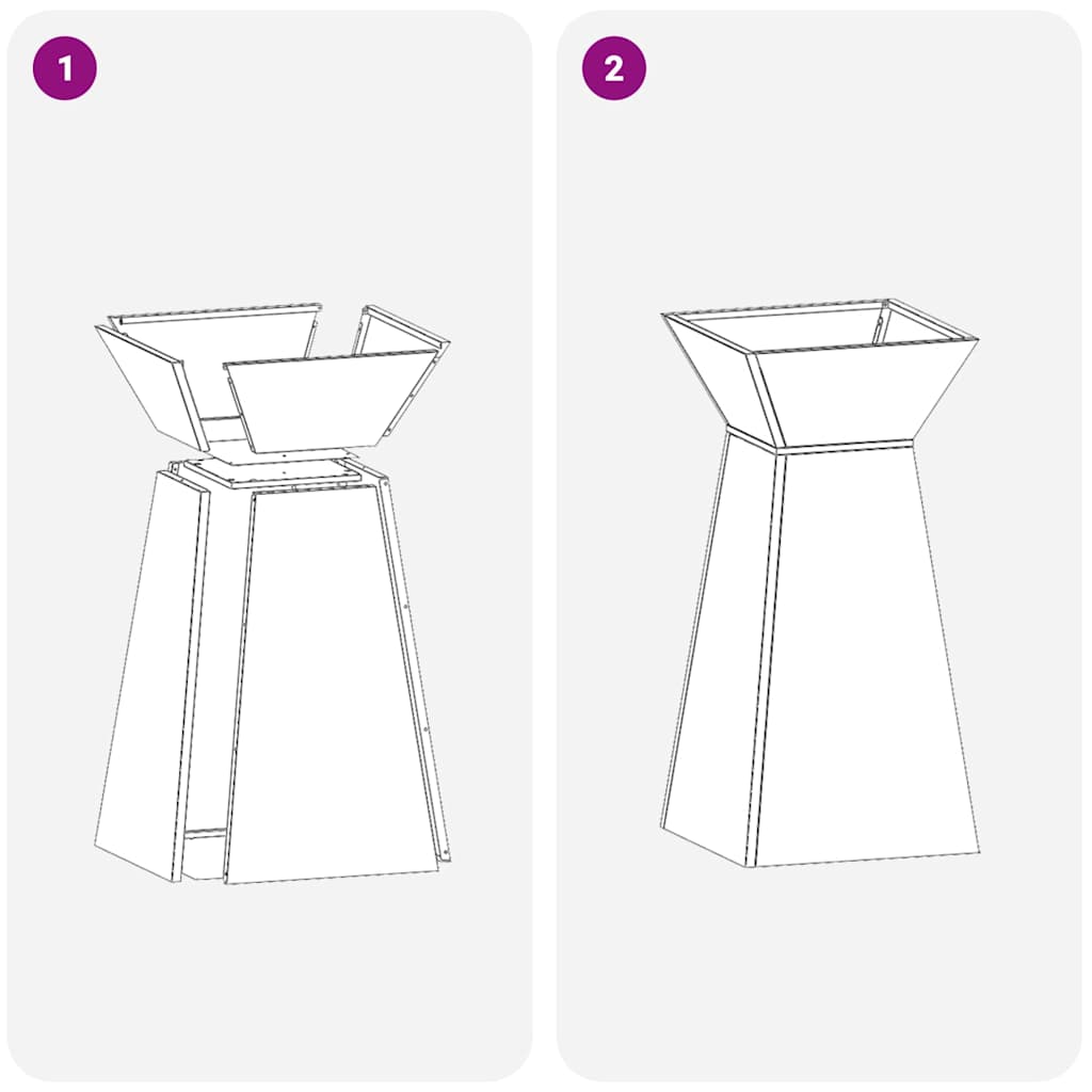 Jardinière À Pilier Rouillé