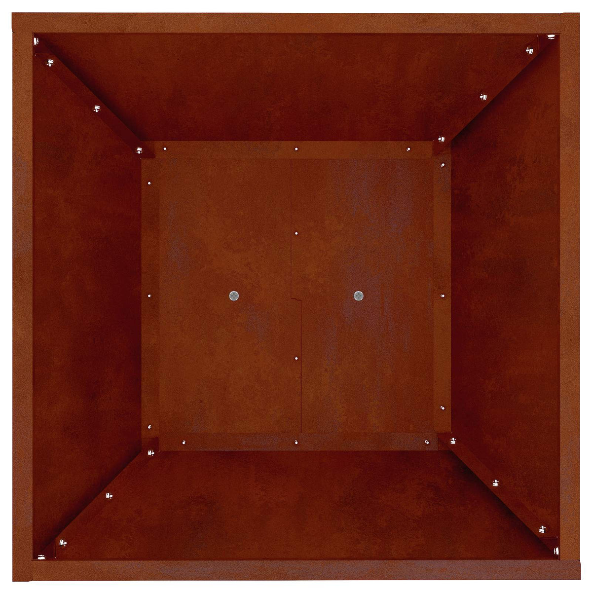 Jardinière À Pilier Rouillé 40 X 40 X 100 Cm