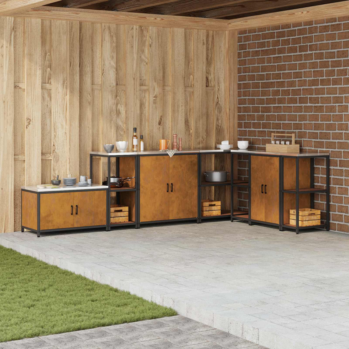 Étagère De Cuisine Hattem Rouillé Acier