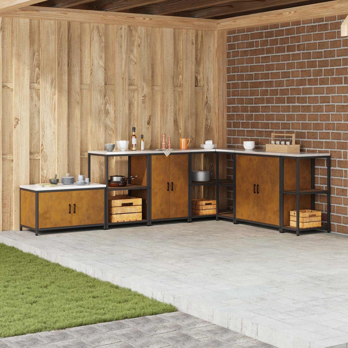 Étagère De Cuisine Hattem Rouillé Acier