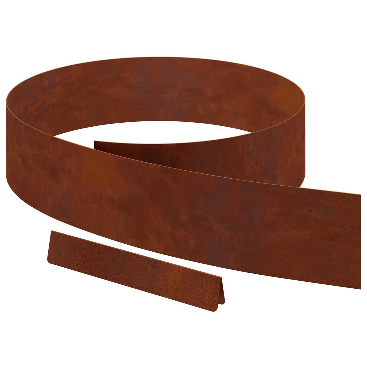 Bordure De Pelouse 4 Pc Acier Patiné Rouillé