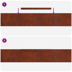 Bordure De Pelouse 4 Pc Acier Patiné Rouillé