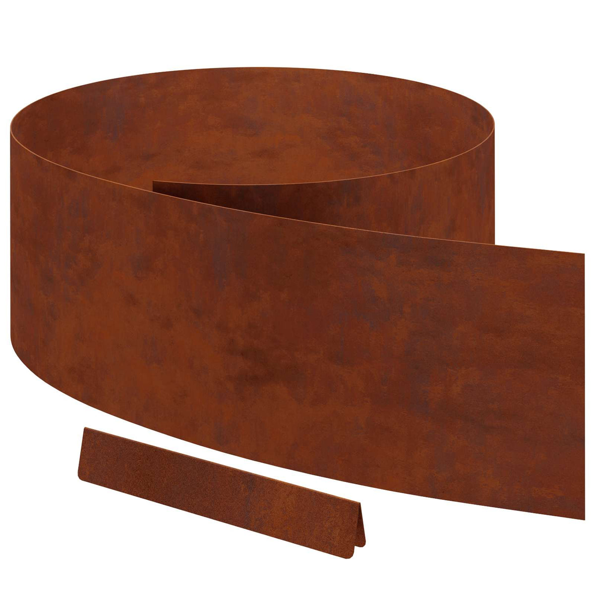 Bordure De Pelouse Acier Patiné Rouillé