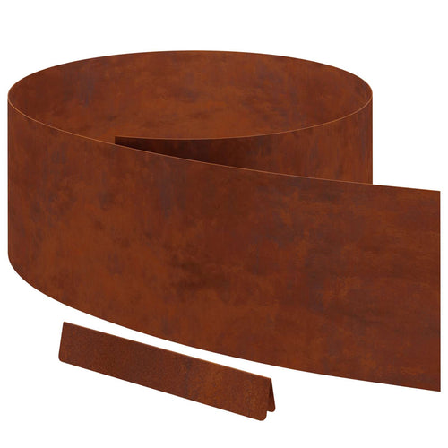 Bordure De Pelouse Acier Patiné Rouillé