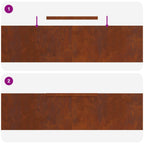 Bordure De Pelouse Acier Patiné Rouillé