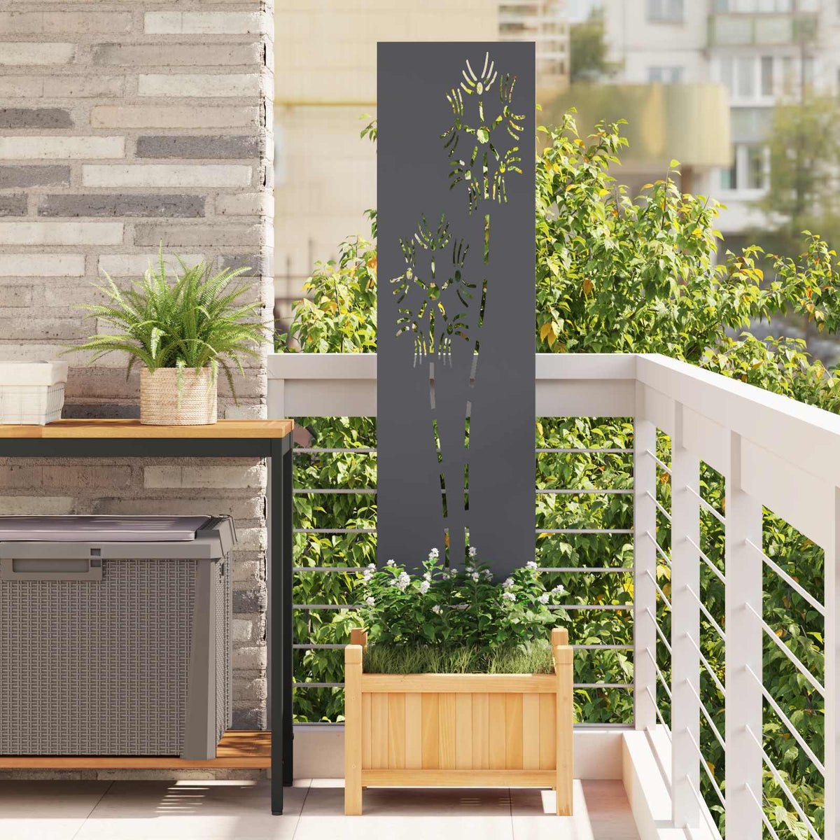 Écran De Confidentialité De Jardin Fretwork Rouillé