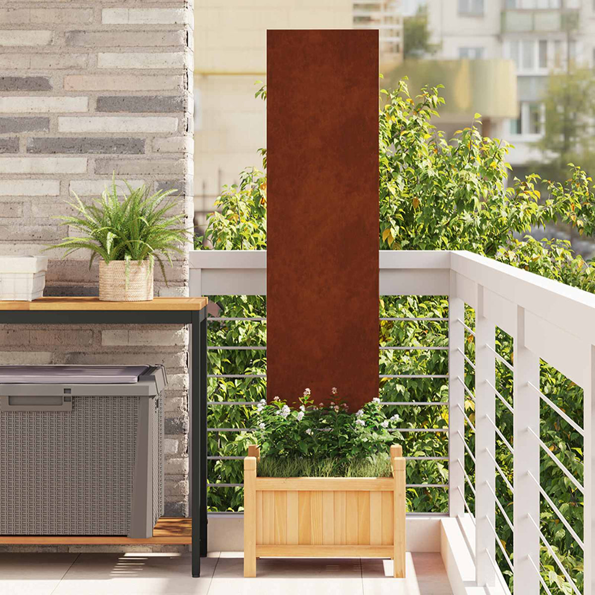 Écran De Confidentialité De Jardin Fretwork Rouillé