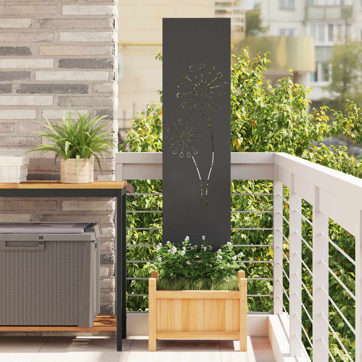 Écran De Confidentialité De Jardin Fretwork Rouillé