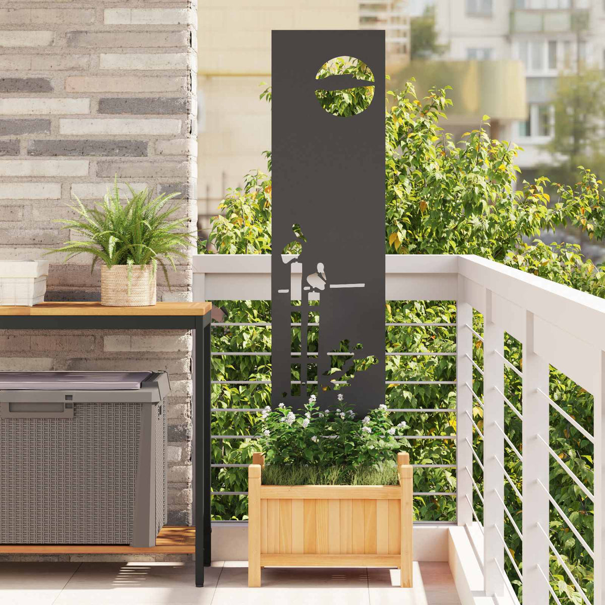 Écran De Confidentialité De Jardin Fretwork Rouillé