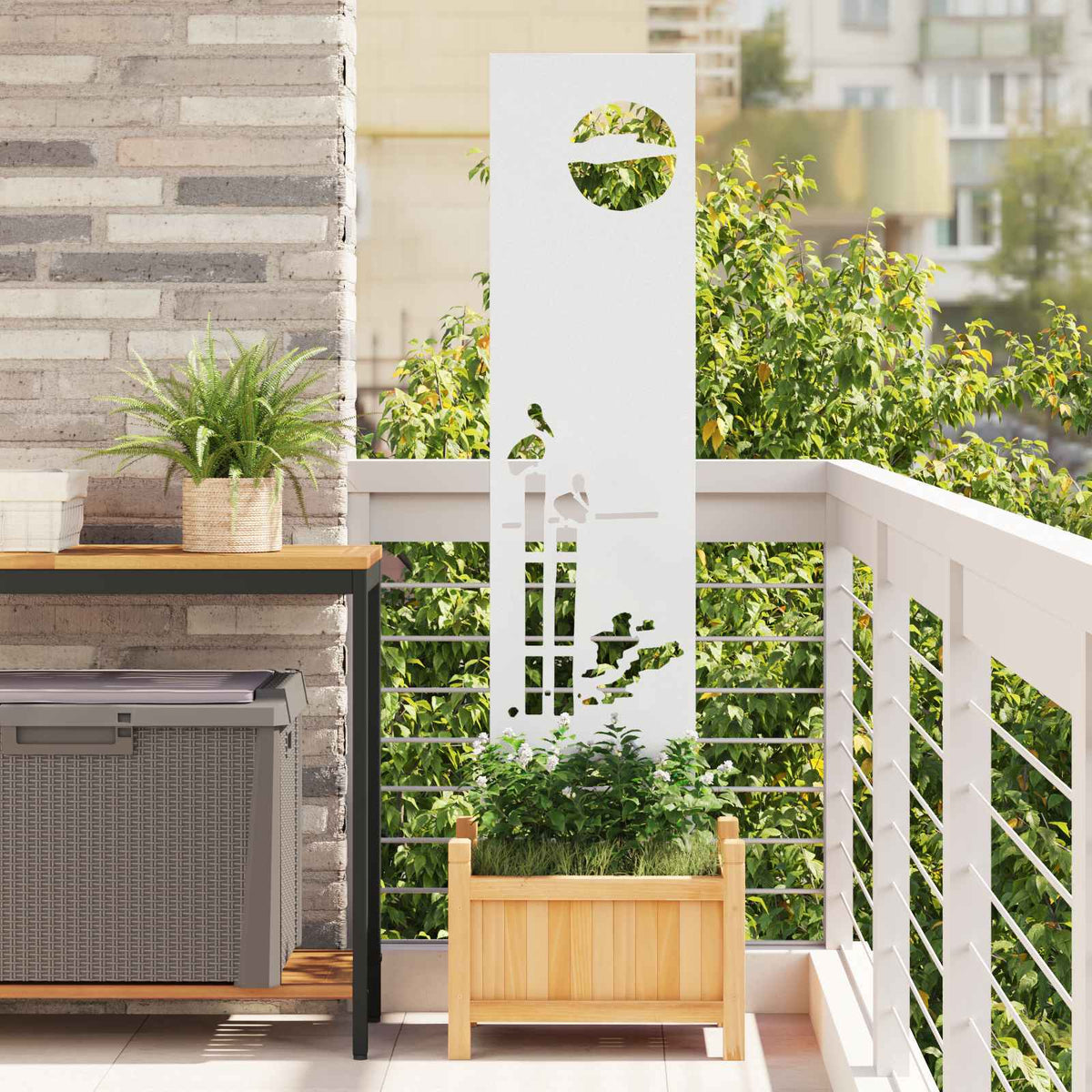 Écran De Confidentialité De Jardin Fretwork Rouillé