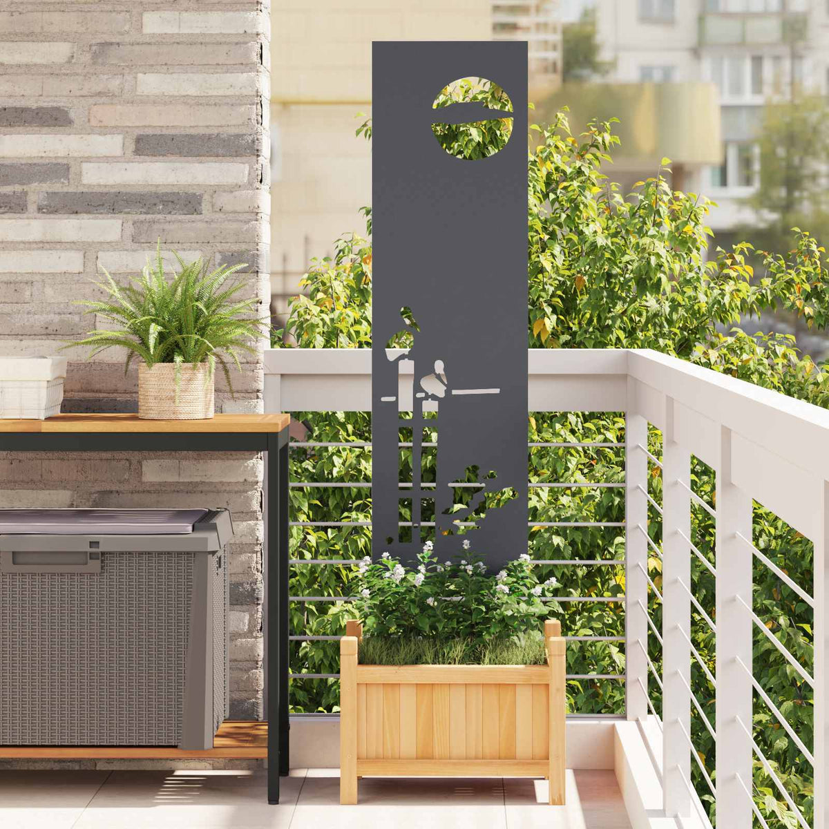 Écran De Confidentialité De Jardin Fretwork Rouillé