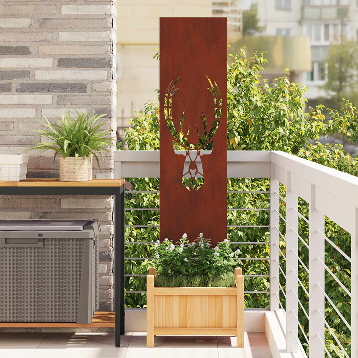 Écran De Confidentialité De Jardin Fretwork Rouillé