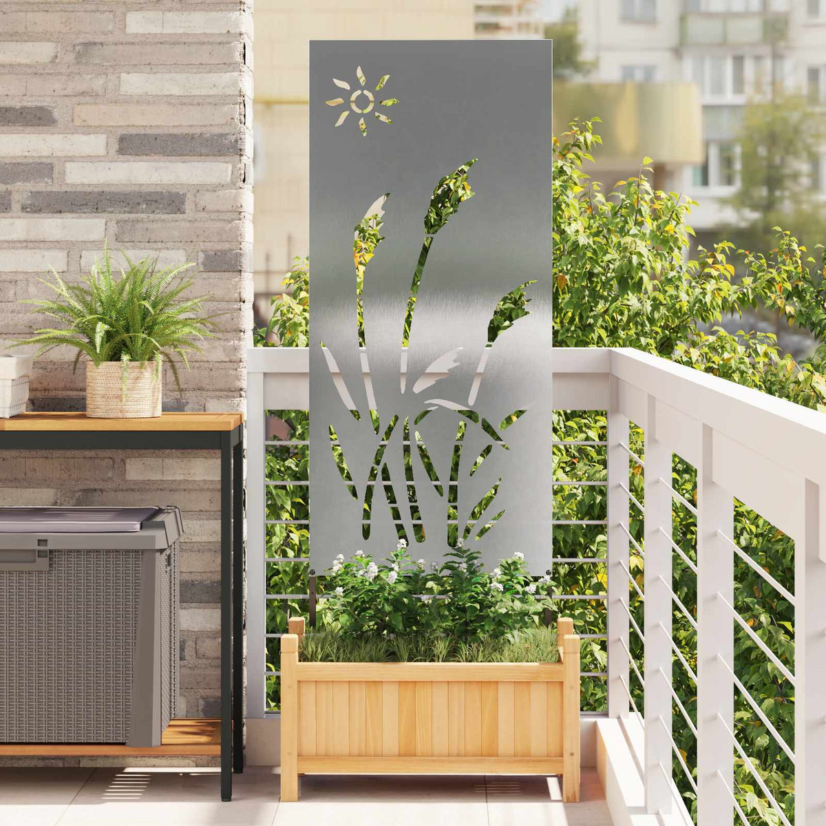 Écran De Confidentialité De Jardin Fretwork Rouillé