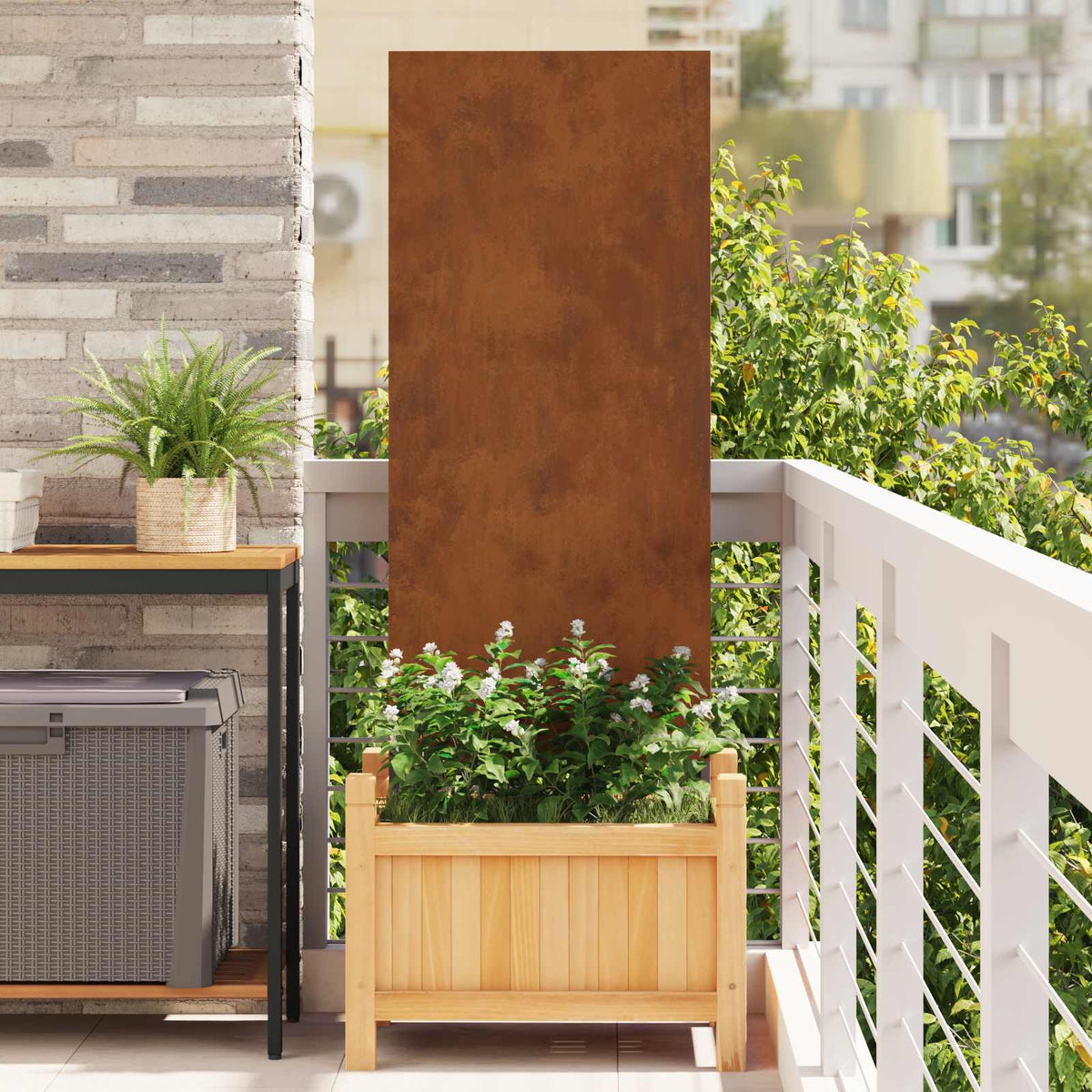 Écran De Confidentialité De Jardin Fretwork Rouillé