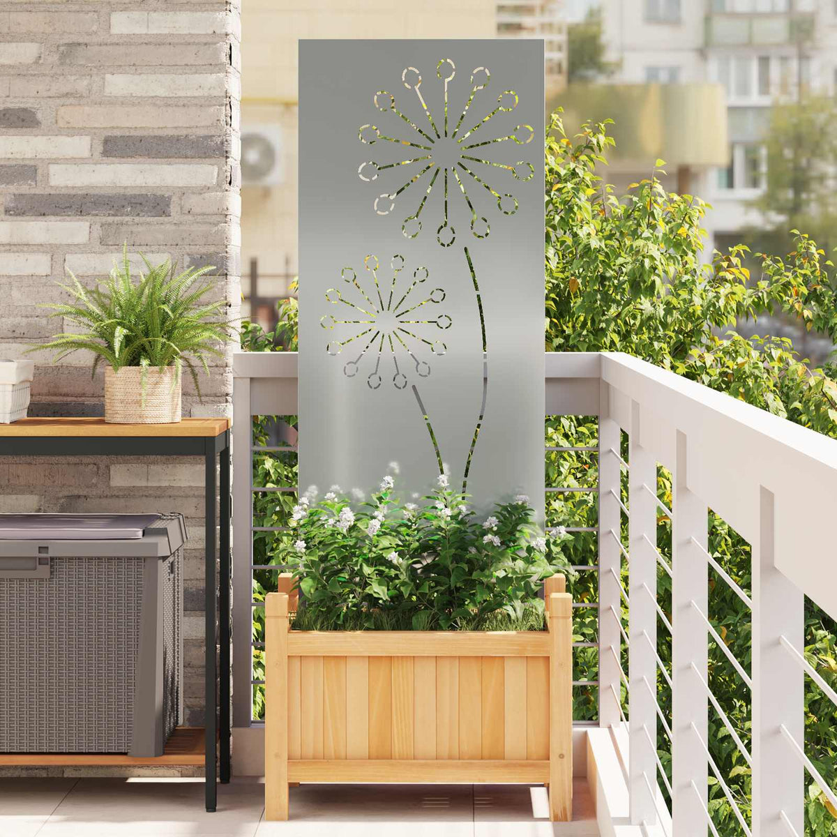 Écran De Confidentialité De Jardin Fretwork Rouillé