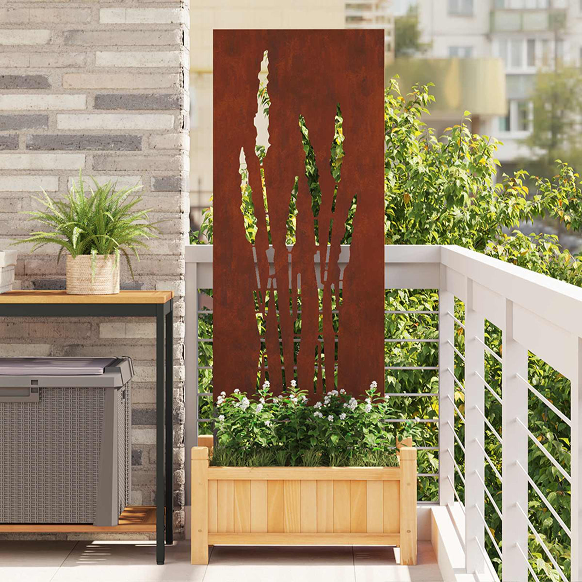 Écran De Confidentialité De Jardin Fretwork Rouillé