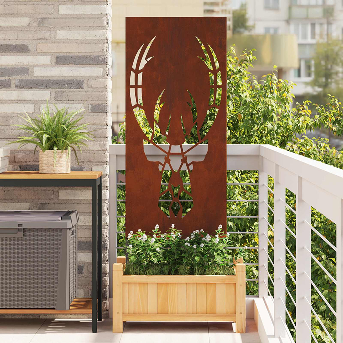 Écran De Confidentialité De Jardin Fretwork Rouillé