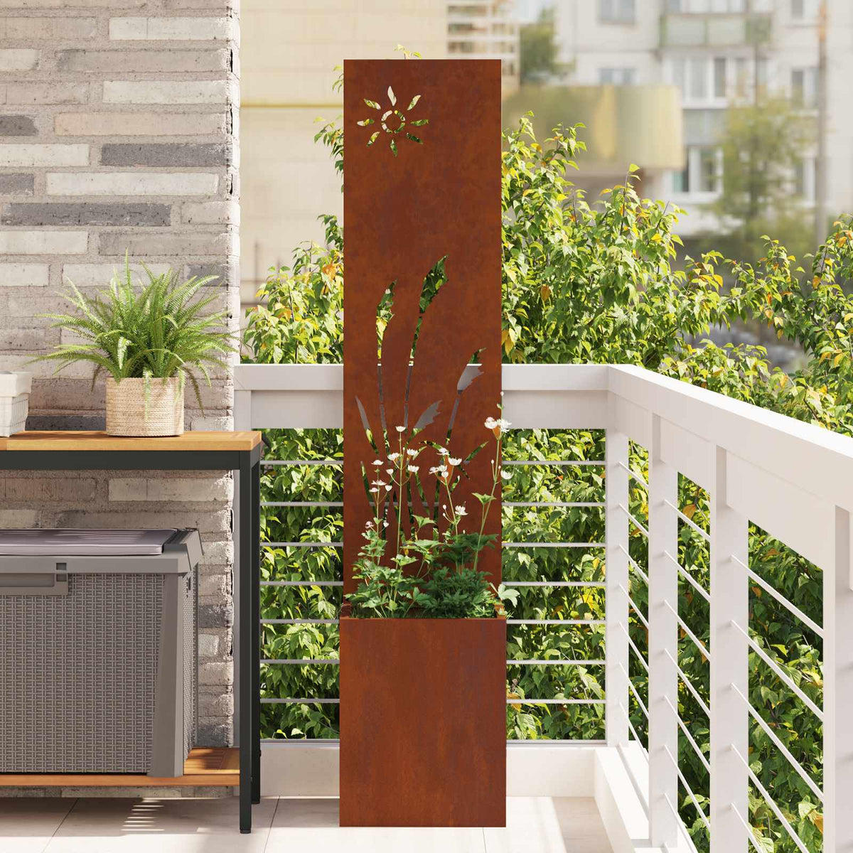 Écran De Confidentialité De Jardin Rouillé 50 X 32 X 1