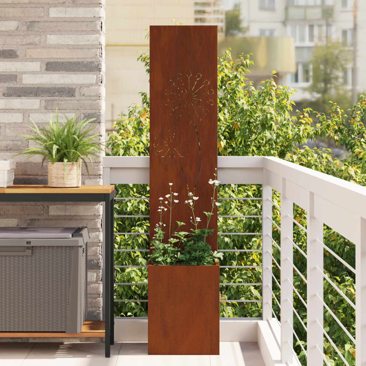 Écran De Confidentialité De Jardin Rouillé 50 X 32 X 1