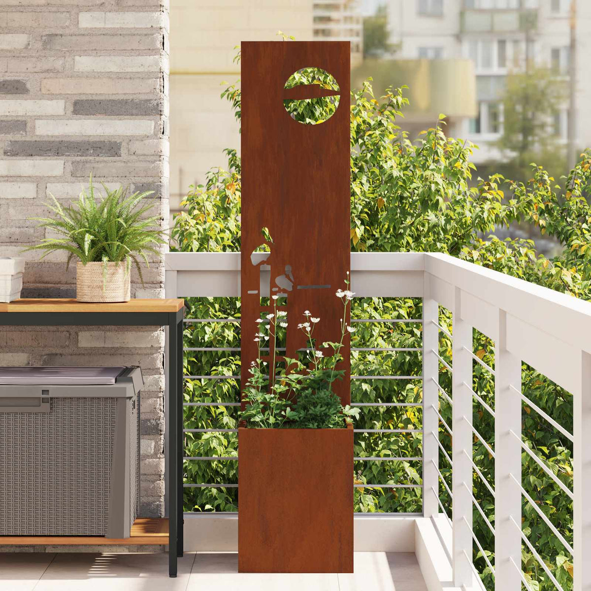 Écran De Confidentialité De Jardin Rouillé 50 X 32 X 1