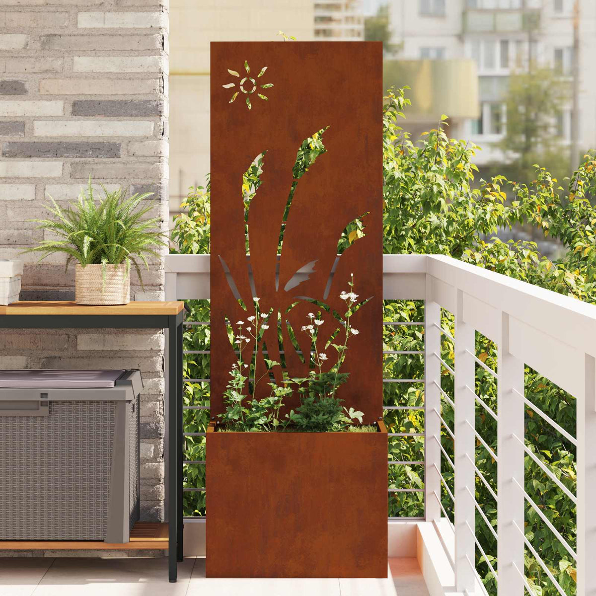 Écran De Confidentialité De Jardin Rouillé 50 X 32 X 1