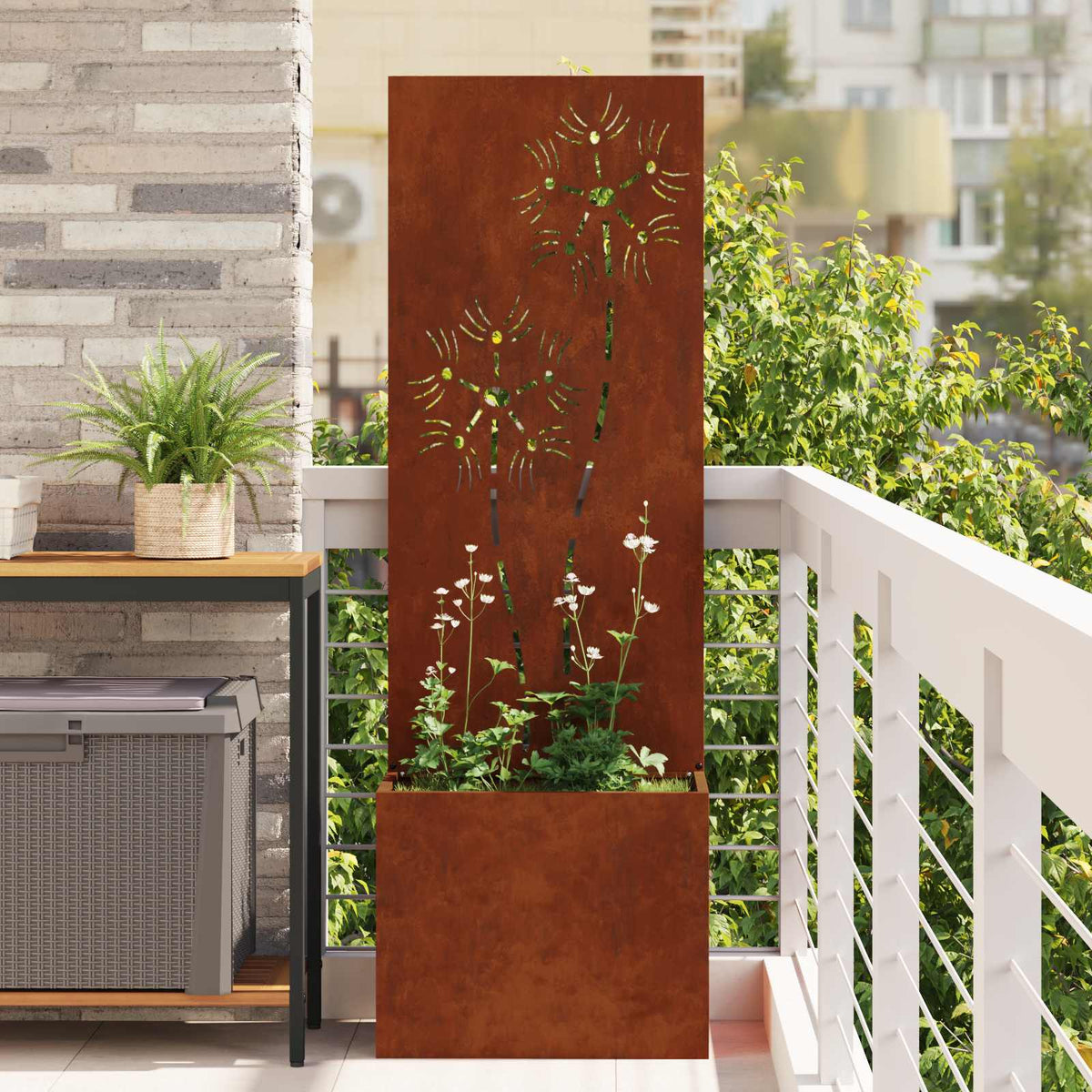 Écran De Confidentialité De Jardin Rouillé 50 X 32 X 1