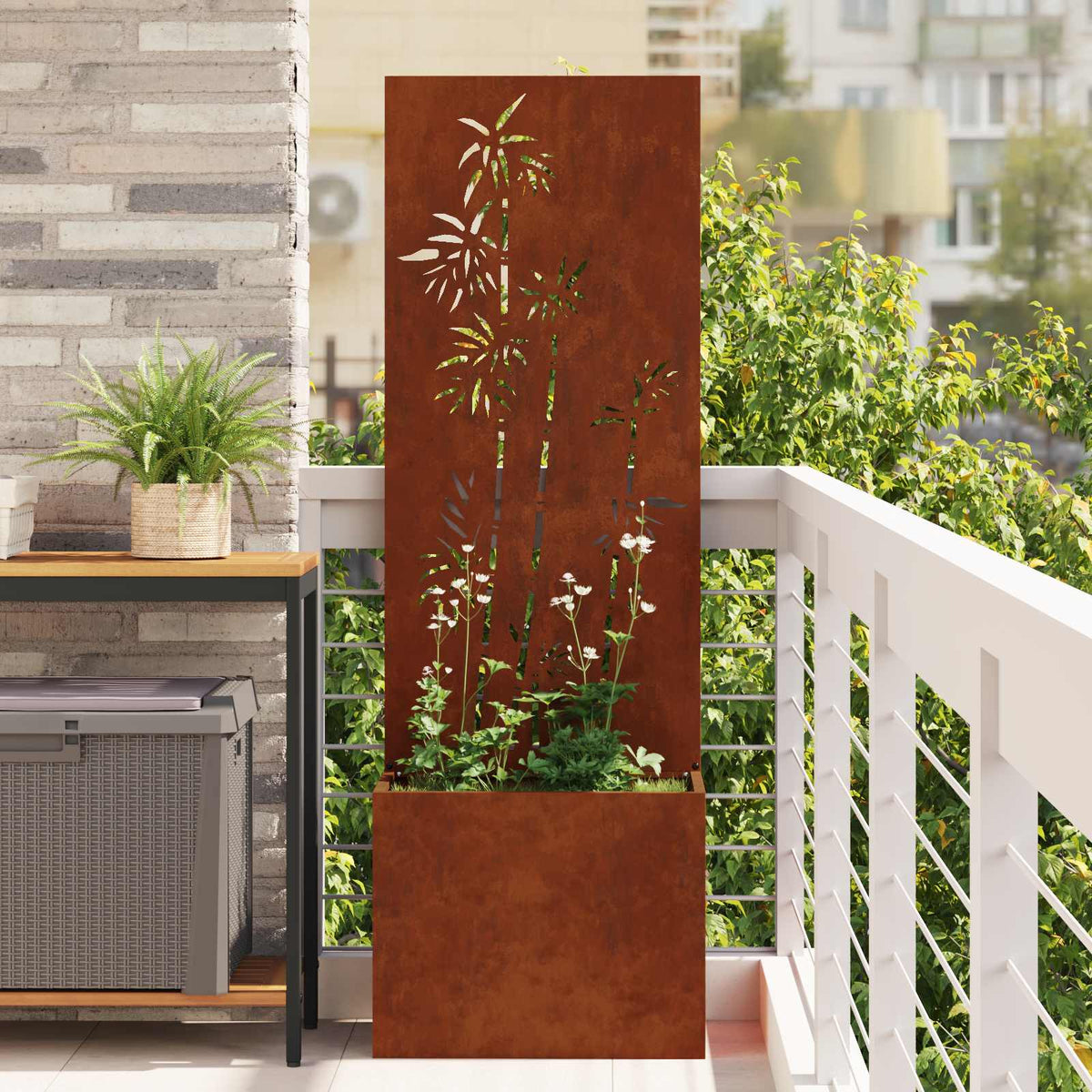 Écran De Confidentialité De Jardin Rouillé 50 X 32 X 1