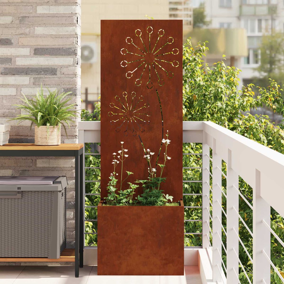 Écran De Confidentialité De Jardin Rouillé 50 X 32 X 1