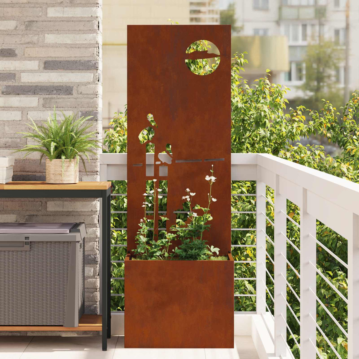 Écran De Confidentialité De Jardin Rouillé 50 X 32 X 1