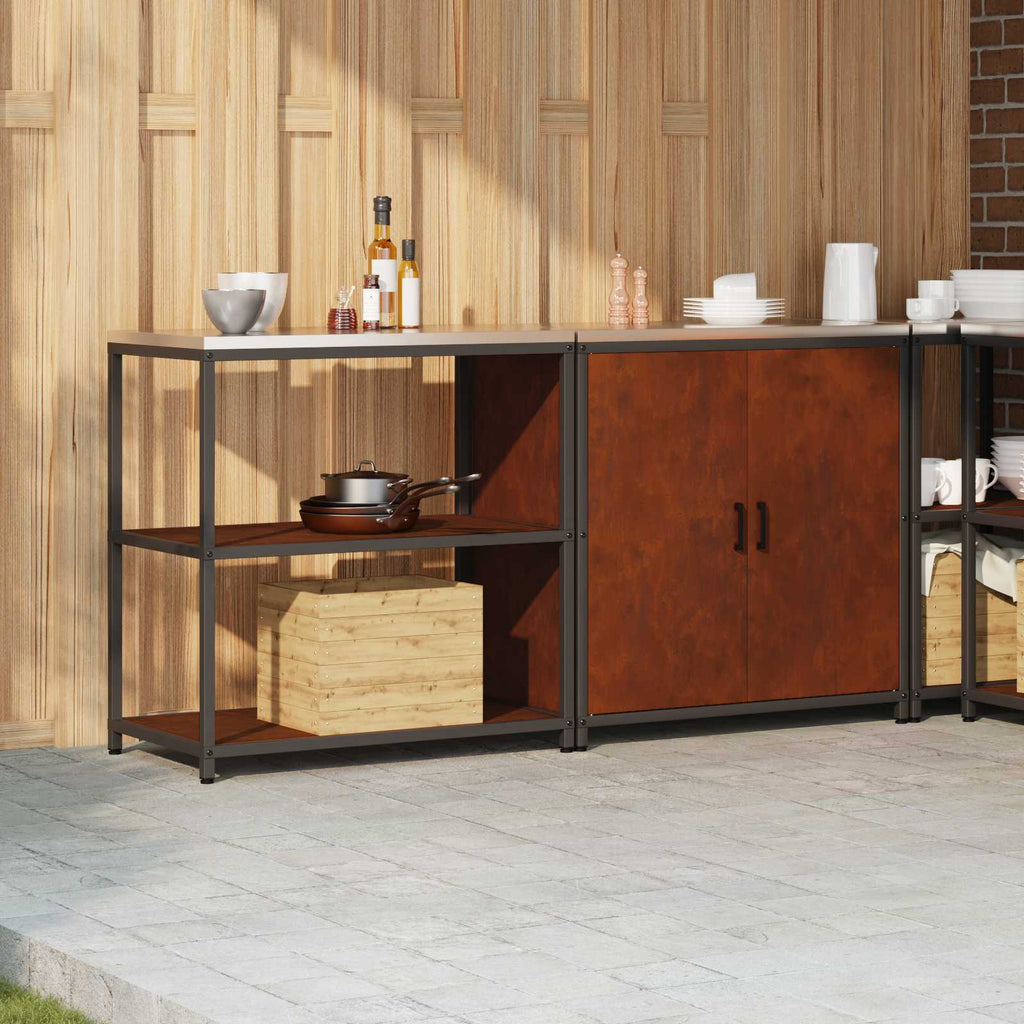 Ensemble De Rangement Cuisine Hattem 2 Pc Rouillé Acier